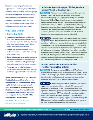 Latitude for Legal Teams in Healthcare (Pack of 25) image thumbnail