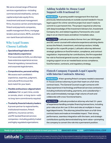 Latitude for Legal Teams in Financial Services (Pack of 25) image thumbnail