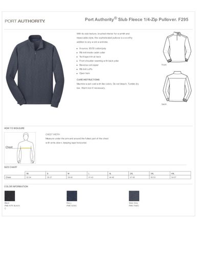 Port Authority® Slub Fleece 1/4-Zip Pullover image thumbnail