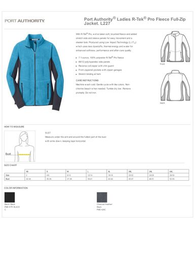 Port Authority® Ladies R-Tek® Pro Fleece Full-Zip Jacket image thumbnail
