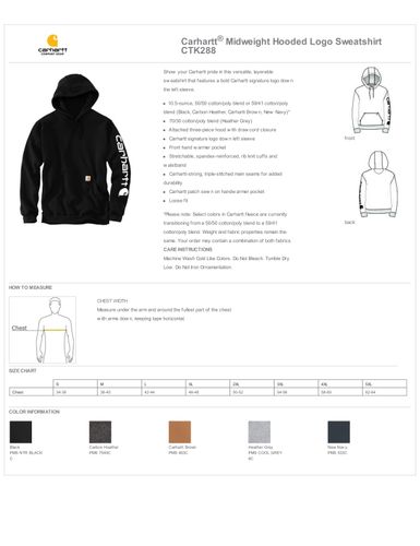 Carhartt Midweight Hooded Logo Sweatshirt  image thumbnail