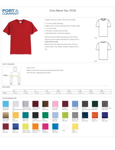 Unisex Port & Company Core Blend Tee image thumbnail