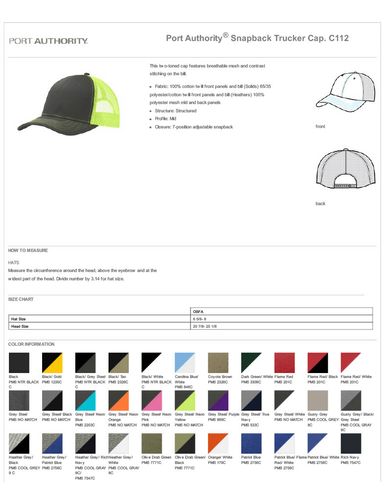 Port Authority Snapback Trucker Cap image thumbnail