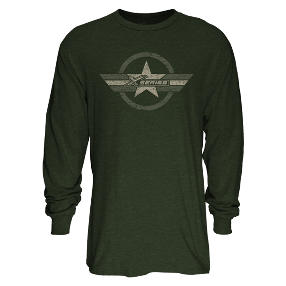 XSERIES MILITARY GREEN LONG SLEEVE TEE primary image
