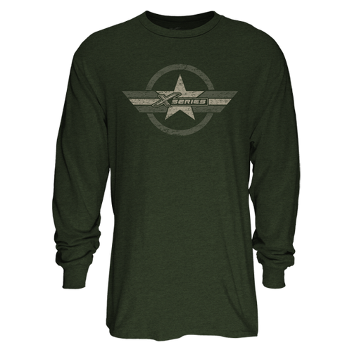 XSERIES MILITARY GREEN LONG SLEEVE TEE image thumbnail