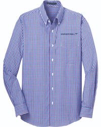 Image of Port Authority® Long Sleeve Gingham Easy Care Shirt