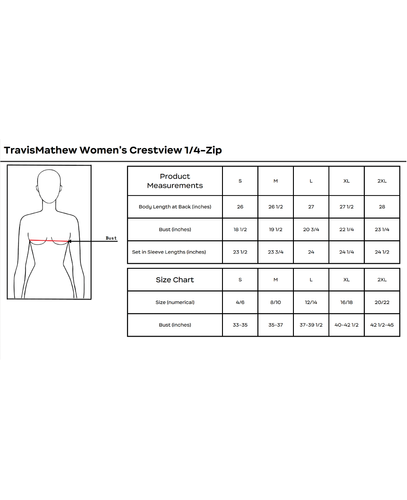 TravisMathew Women's Crestview 1/4-zip - Indigo image thumbnail