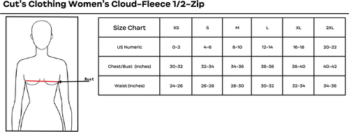 Cut's Clothing Women's Cloud Fleece 1/2-Zip image thumbnail