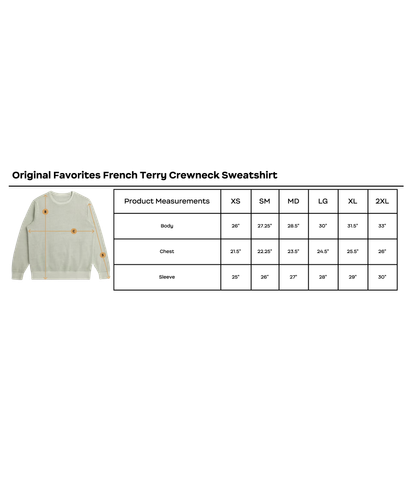 Original Favorites French Terry Crewneck Sweatshirt - SEASIDE image thumbnail