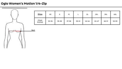 Ogio WOMEN's Motion 1/4-Zip - Black image thumbnail