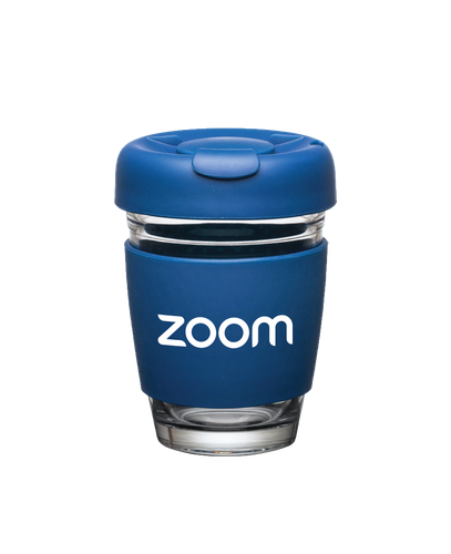 Image of 8oz Glass Coffee Cup w/ Silicone Lid