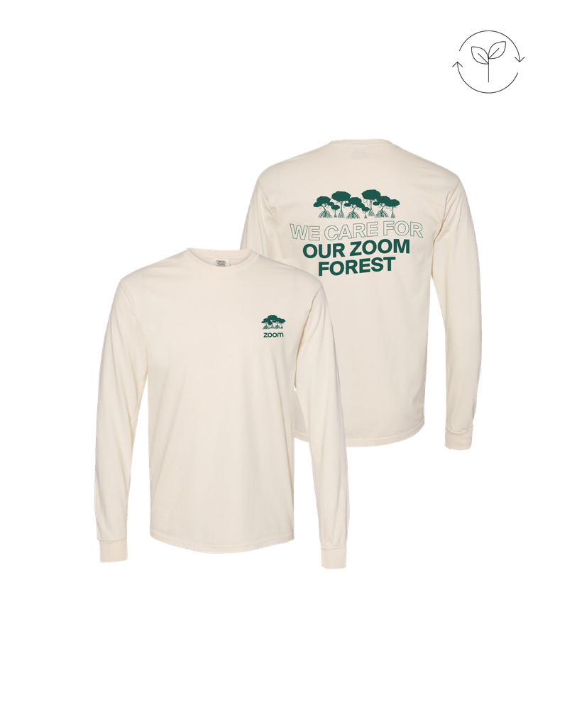 Zoom Forest Unisex Long Sleeve Tee - Ivory primary image
