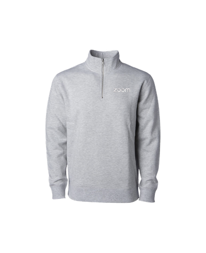 Unisex 1/4-Zip Pullover Sweatshirt (Heather Gray)