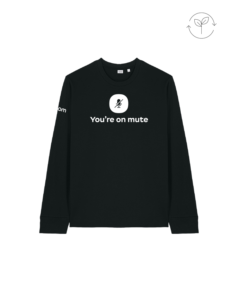 YOM Unisex Organic Cotton Long Sleeve T - BLACK primary image