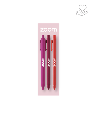 Image of Zoom Breast Cancer Awareness Jotter Pen Pack - Pink