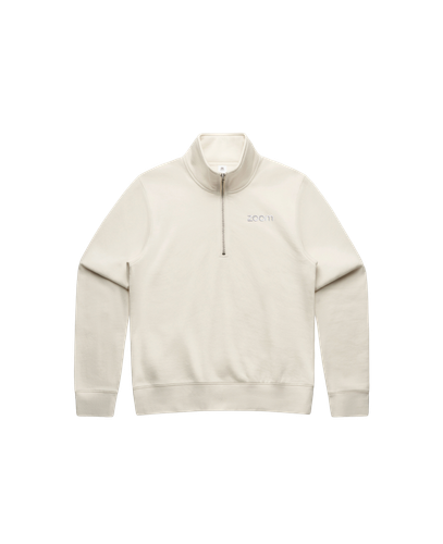 District Women's Stencil 1/2-Zip Sweatshirt (Cream)