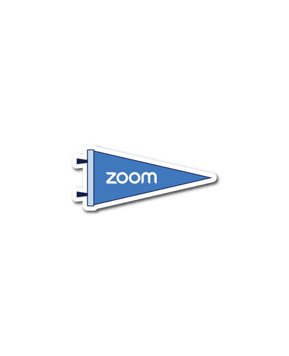 Image of Zoom Pennant Flag Decal