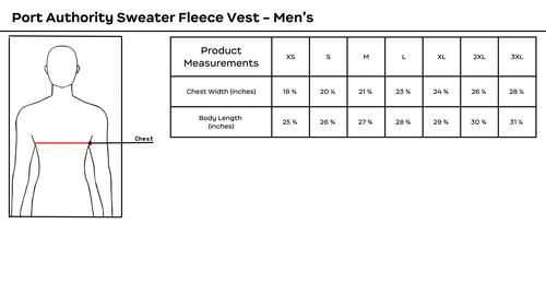 Port Authority Men's Sweater Fleece Vest (Light Gray) image thumbnail