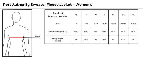 Port Authority Sweater Fleece Jacket- Women's - Light Grey image thumbnail