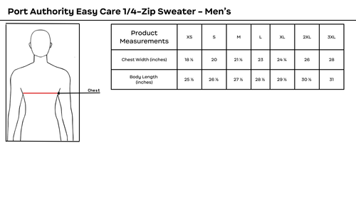 Port Authority Men's 1/4-Zip Pullover Sweatshirt (Black) image thumbnail