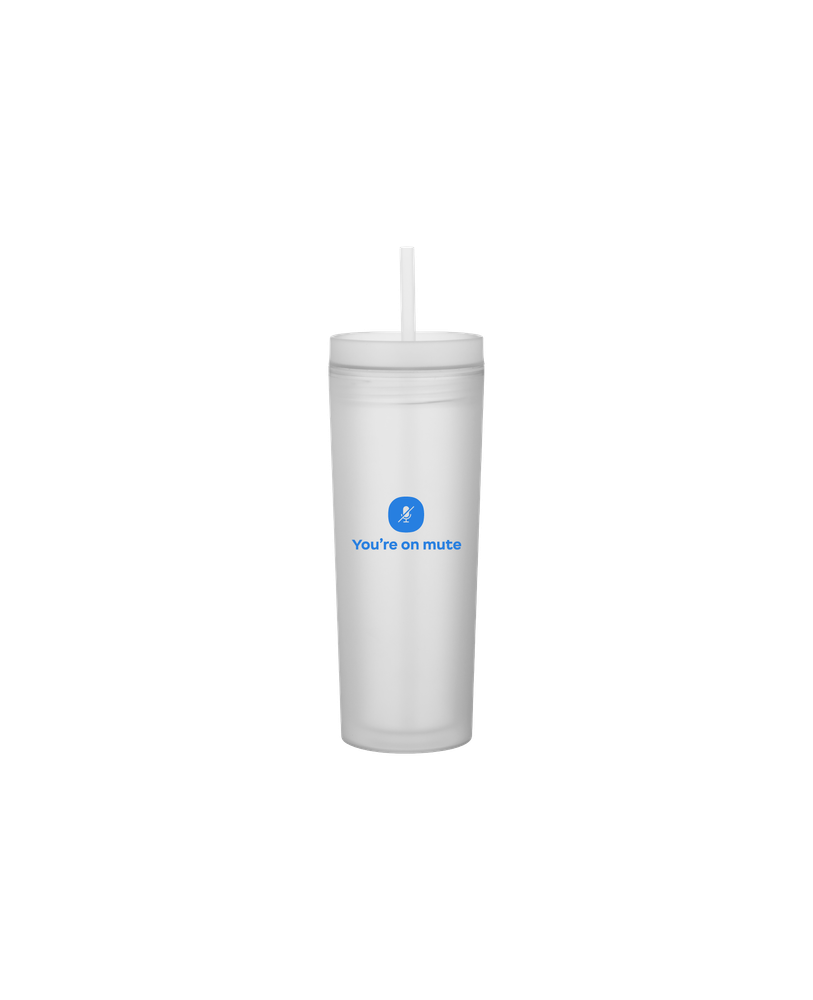 YOM / You're On Mute Dash 17 oz. Acylic Tumbler with Straw (Clear) primary image