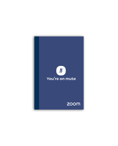 YOM / You're On Mute Soft Cover Journal Notebook - Tape Bound (Royal Blue)