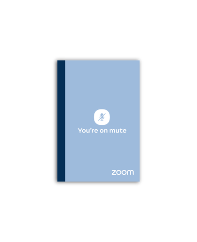 YOM / You're On Mute Soft Cover Journal Notebook - Tape Bound (Light Blue)