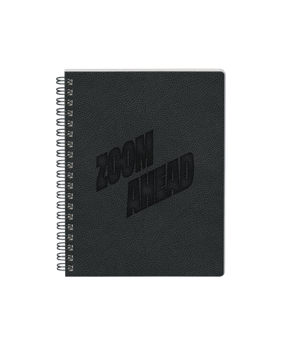 Zoom Ahead Soft Cover Spiral Journal Notebook (Black)