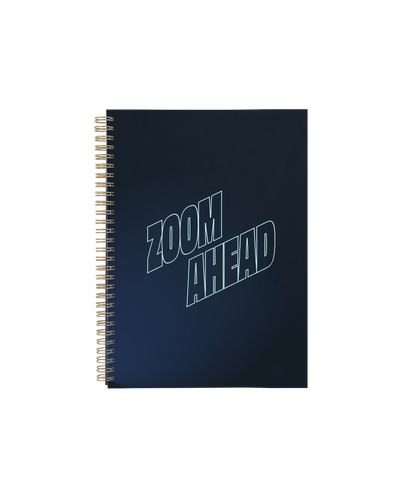 Zoom Ahead Spiral Journal Notebook (Dark Blue)