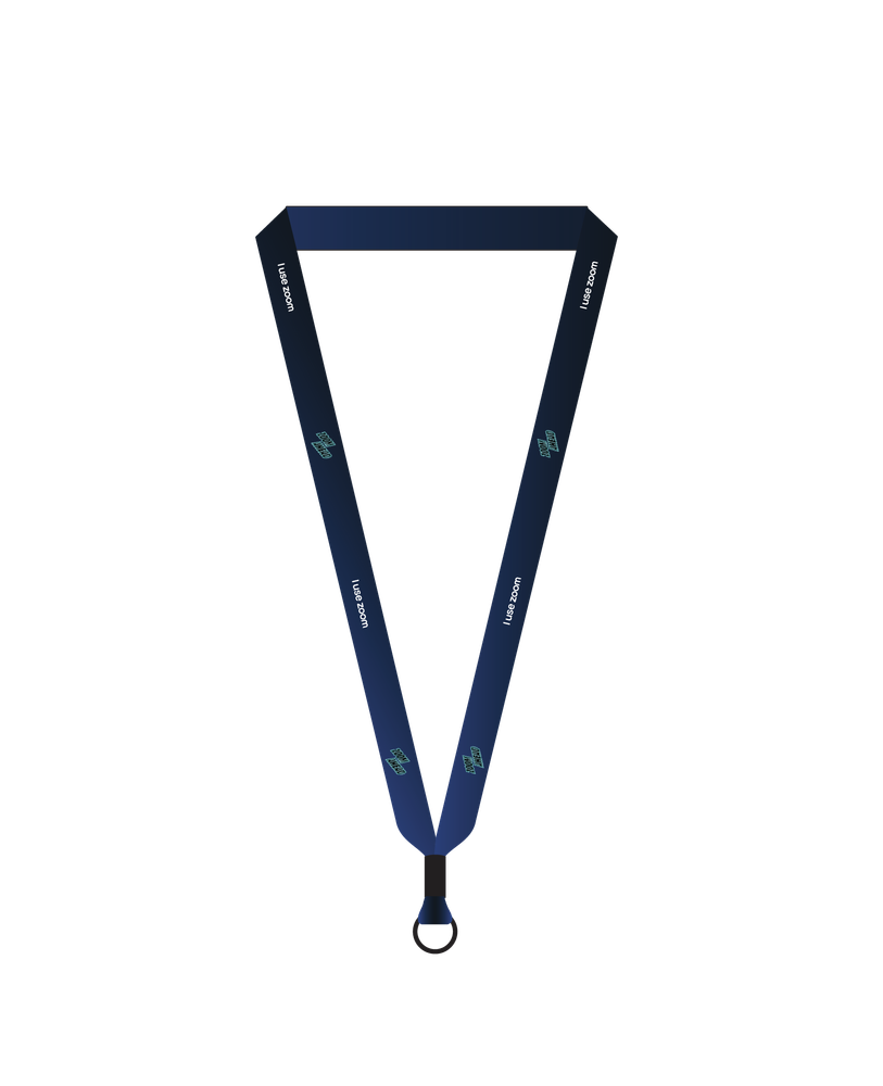 Zoom Ahead 3/4" Wide "I Use Zoom" Lanyard (Black) primary image