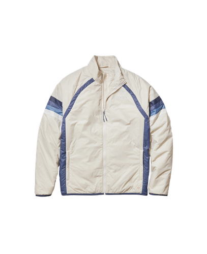 Marine Layer Varsity Puffer Unisex Lightweight Jacket (White/Blue) image thumbnail