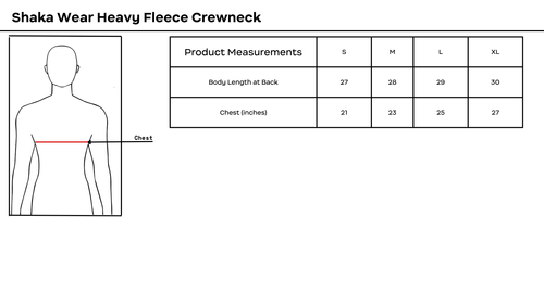 Shaka Wear Heavy Fleece Crewneck Sweatshirt (Dark Gray) image thumbnail