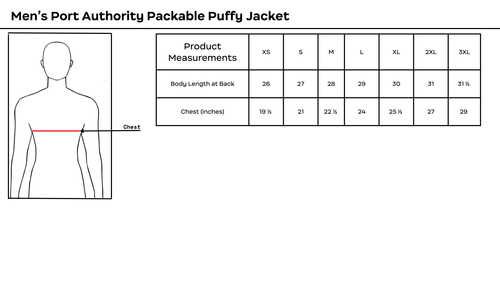 Men's Port Authority Packable Puffy Jacket (Gray) image thumbnail