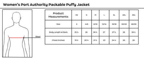 Port Authority Women's Packable Puffy Jacket (Blue) image thumbnail
