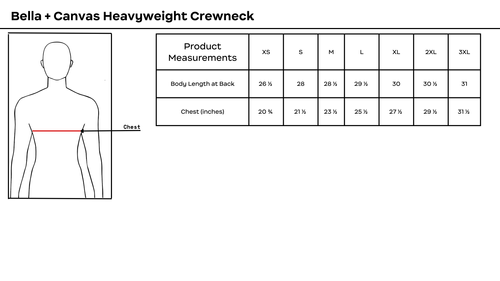 BELLA+CANVAS Unisex Heavyweight Crewneck Sweatshirt (Gray) image thumbnail