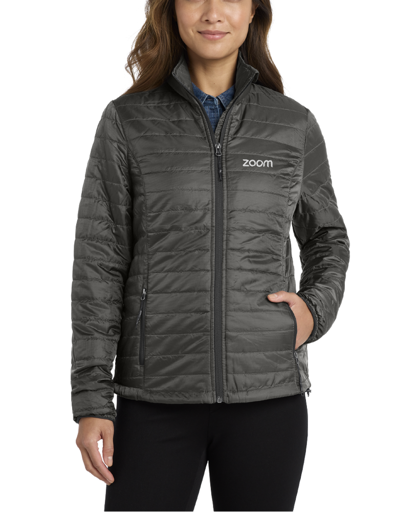 Port Authority Women's Packable Puffy Jacket (Gray) primary image