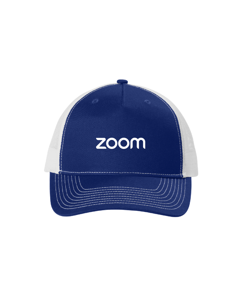 Snapback Five-Panel Trucker Hat (Blue) primary image