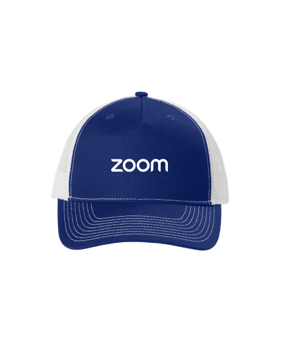 Snapback Five-Panel Trucker Hat (Blue)