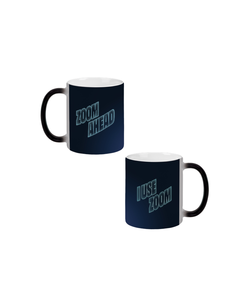 Zoom Ahead 11 oz. Heat-Activated Ceramic Reveal Mug (Black/Navy Blue) primary image