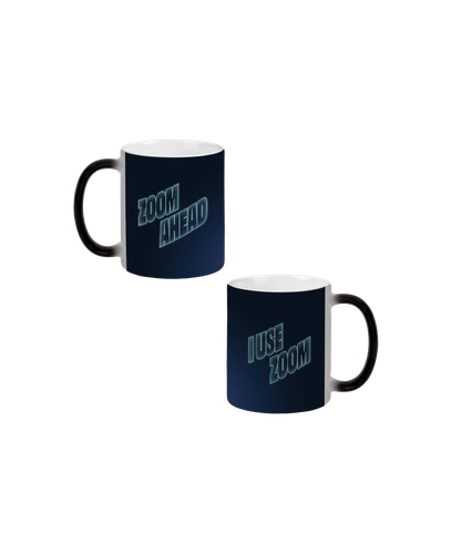 Zoom Ahead 11 oz. Heat-Activated Ceramic Reveal Mug (Black/Navy Blue) image thumbnail