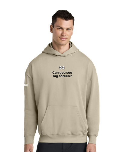 See My Screen Unisex Organic French Terry Hoodie Sweatshirt (Tan)