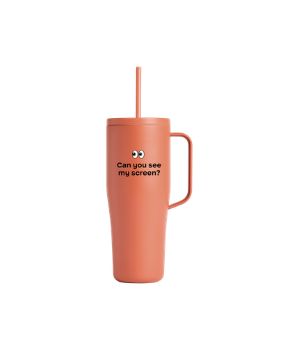 See My Screen 30oz. Insulated Drink Tumbler (Terracotta) 
