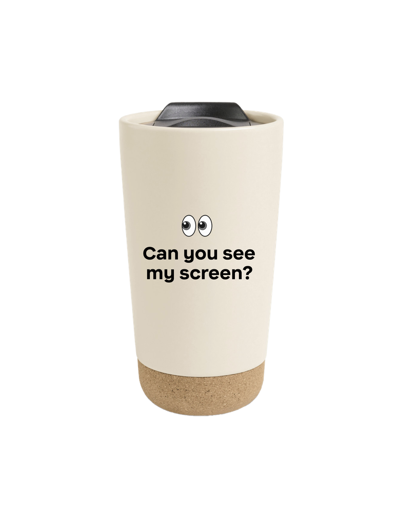 See My Screen Ceramic 16oz. Insulated Drink Tumbler (Bone) primary image