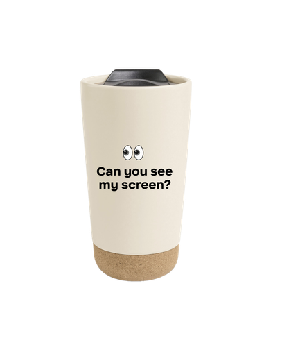 See My Screen Ceramic 16oz. Insulated Drink Tumbler (Bone)