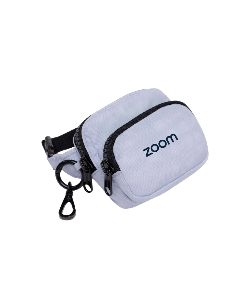 Fanny Pack Bag Charm (Gray/Lavender) primary image