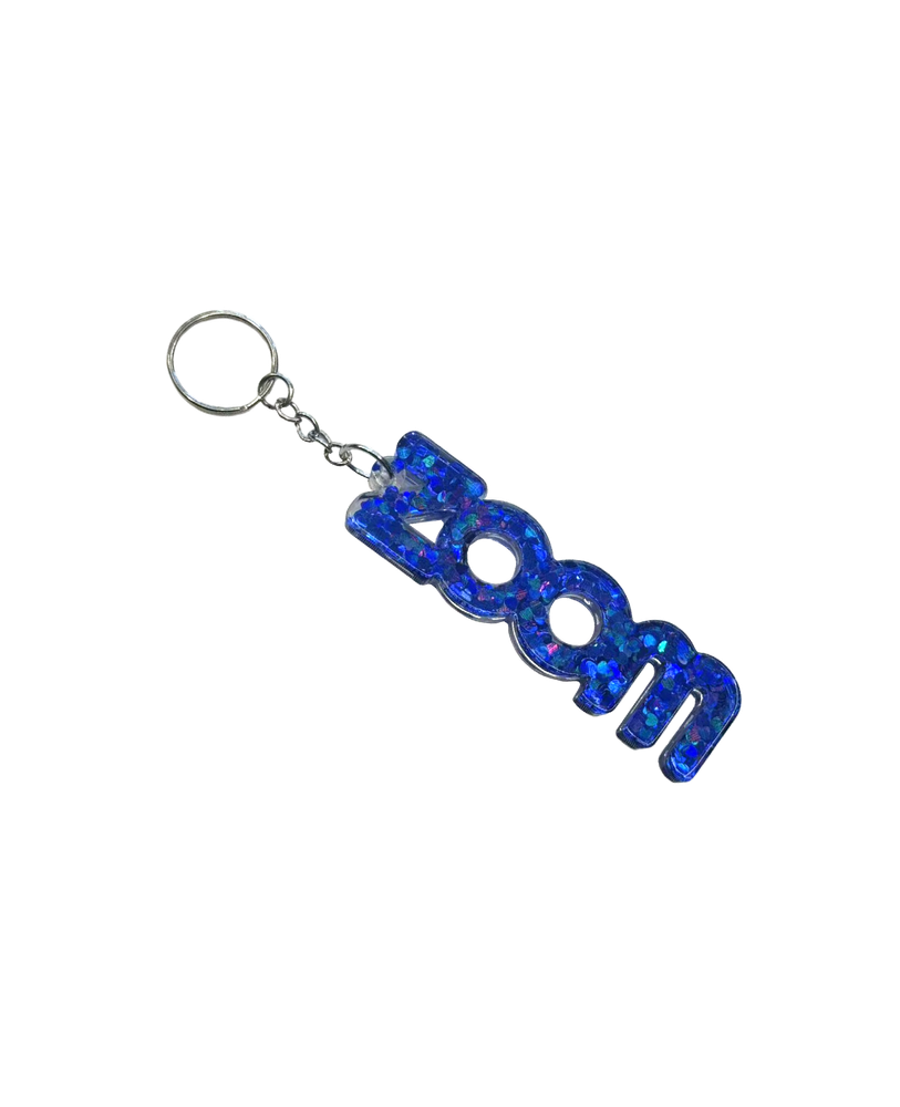 Zoom Sparkle Keychain Bag Charm (Blue)  primary image