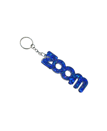 Zoom Sparkle Keychain Bag Charm (Blue) 