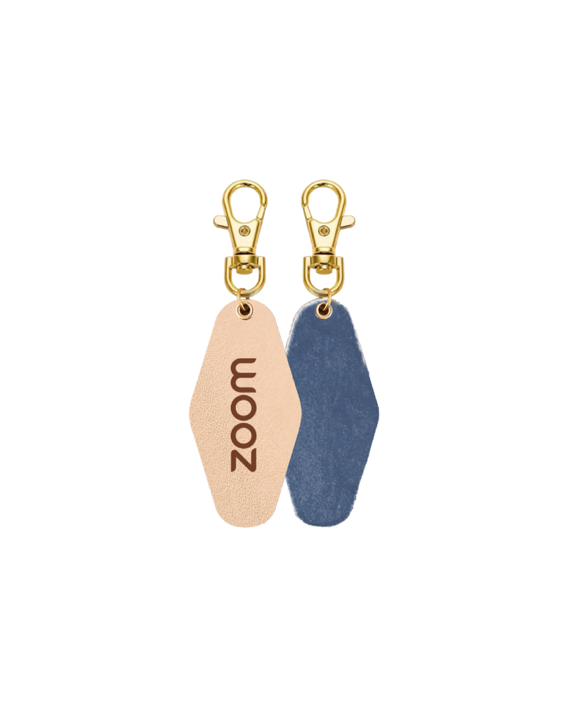 Zoom Leather Keychain Bag Charm (Blue) primary image