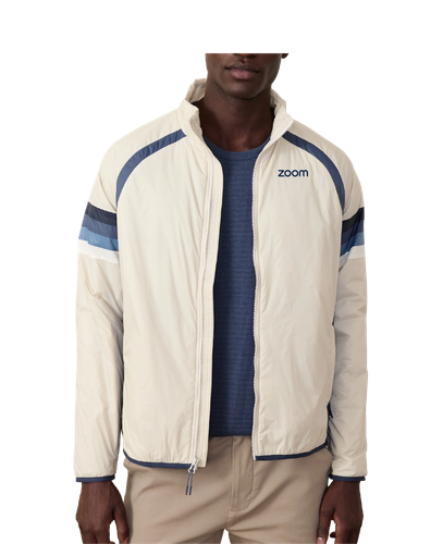 Marine Layer Unisex Lightweight Varsity Puffer (Navy Embroidery) 