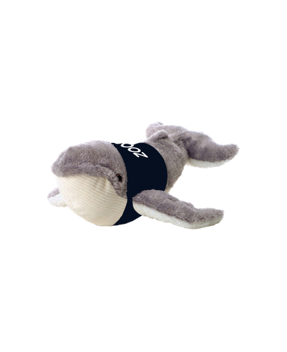 Happy the Whale - Plush Stuffed Animal Toy (Gray) 